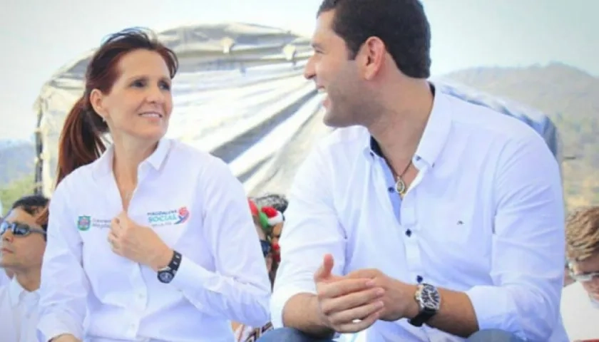 Rosa Cotes y Luis Miguel 'Mello' Cotes, exgobernadores del Magdalena.