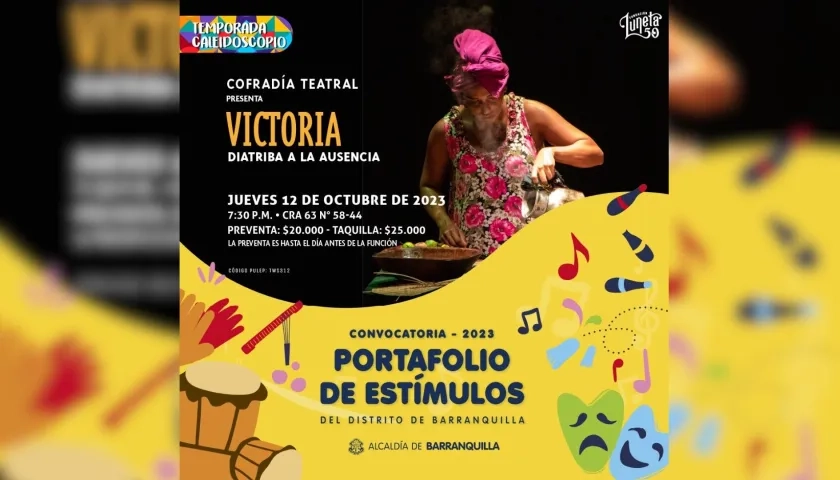 Obra “Victoria, diatriba a la ausencia”.