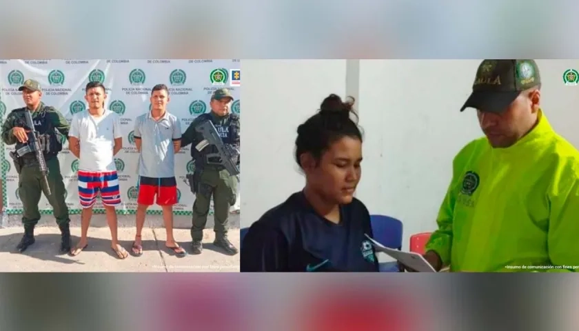 Ángel David Morales Bello, Luis Guillermo Montiel González y Deyolis Esther Molina Barraza, capturados