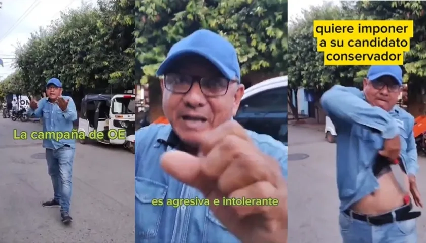 La persona denunciada por compra de votos en Cantagallo (Bolívar) amenazó con un cuchillo a quien grabó el video