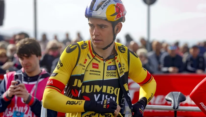 Wout Van Aert con la indumentaria de su actual equipo, Jumbo Visma.