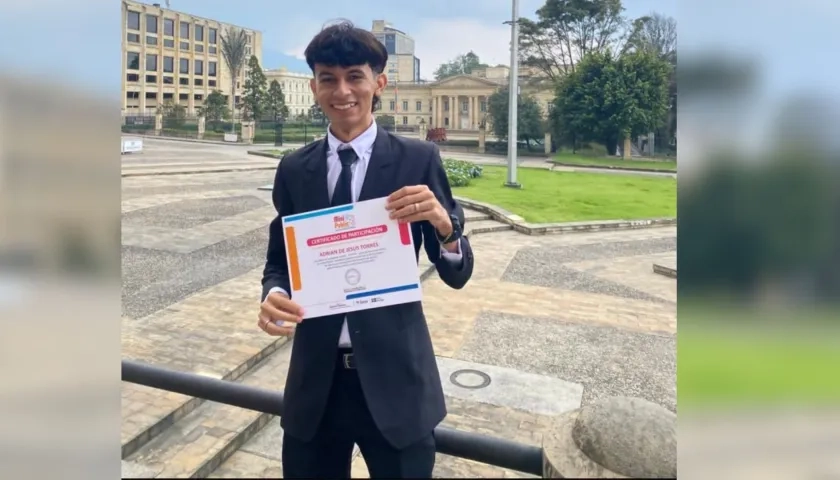 Adrián Torres González, estudiante atlanticense. 