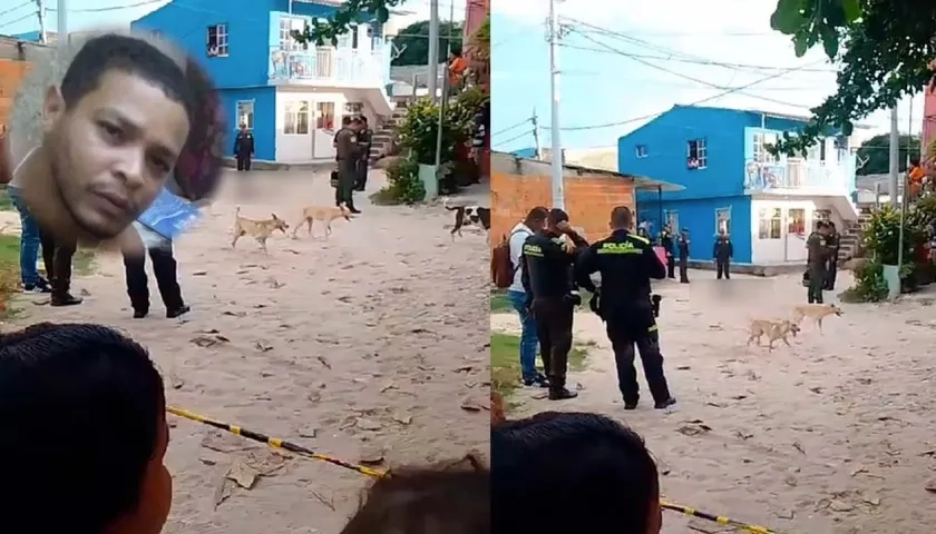 Alirio Alberto Iglesias y el lugar donde fue dejado sin vida.