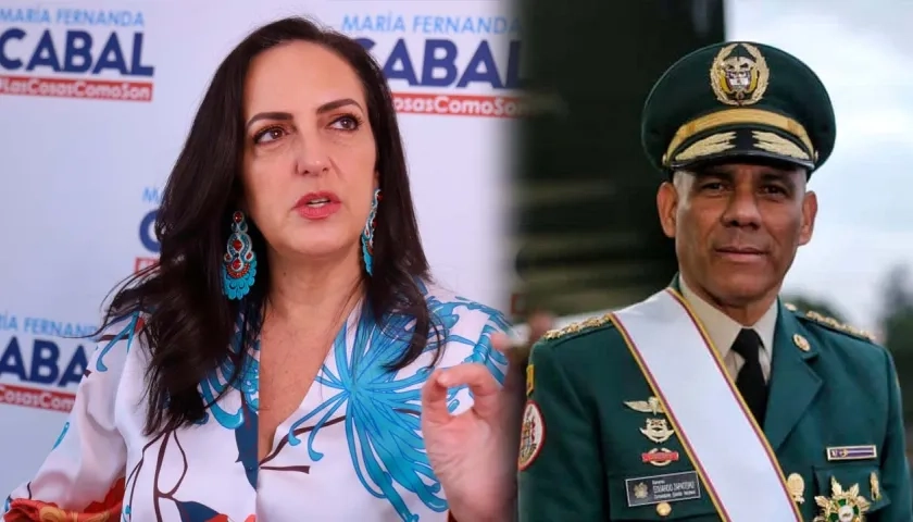 Senadora María Fernando Cabal y general (R) Eduardo Zapateiro. 