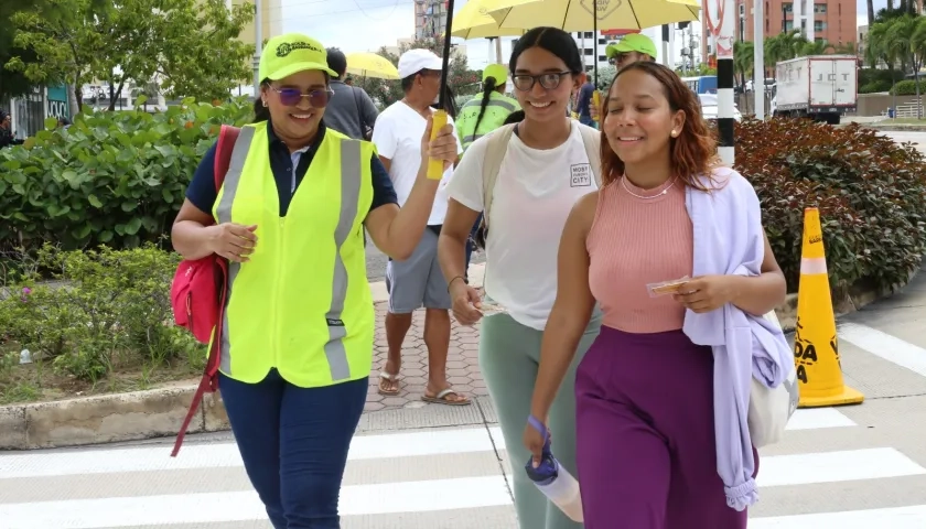 Campaña para peatones.