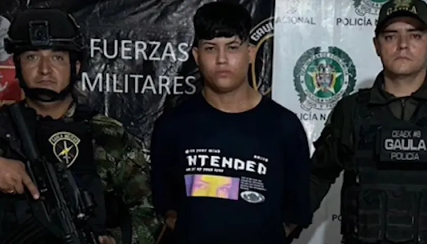 Julián Andrés Manjarrez Sarmiento el día de su captura