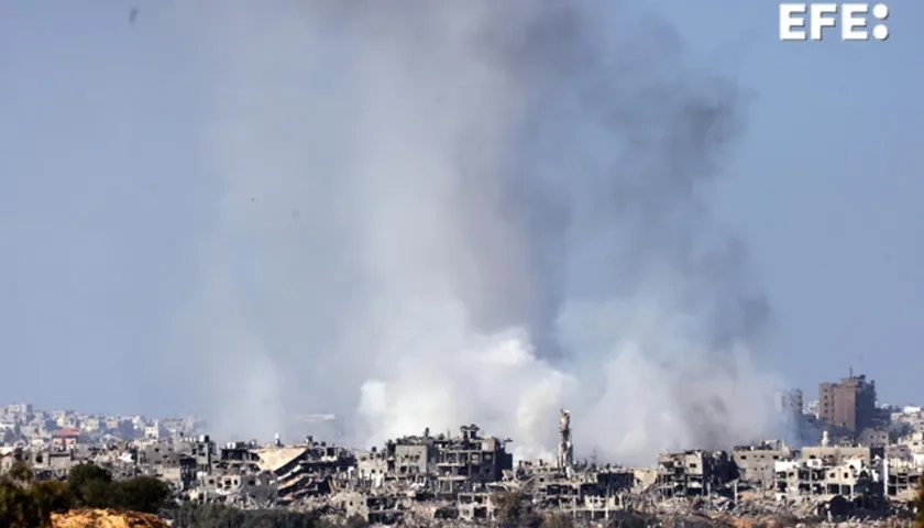 Bombardeos israelíes sobre la Franja de Gaza.