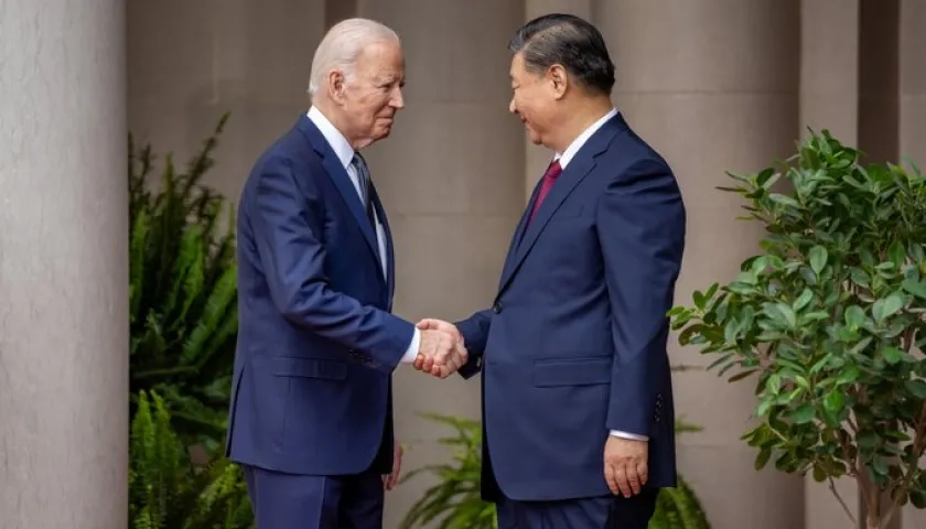 Los presidentes de Estados Unidos, Joe Biden, y de China, Xi Jinping. 