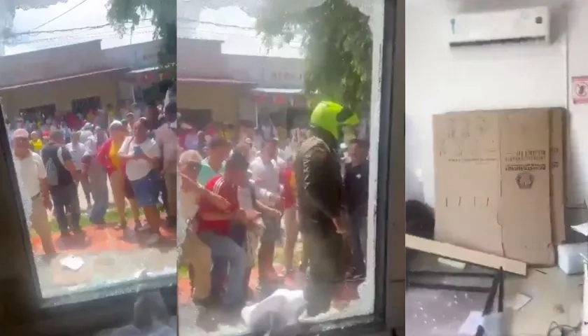 Incendio en la Registraduría en Gamarra.