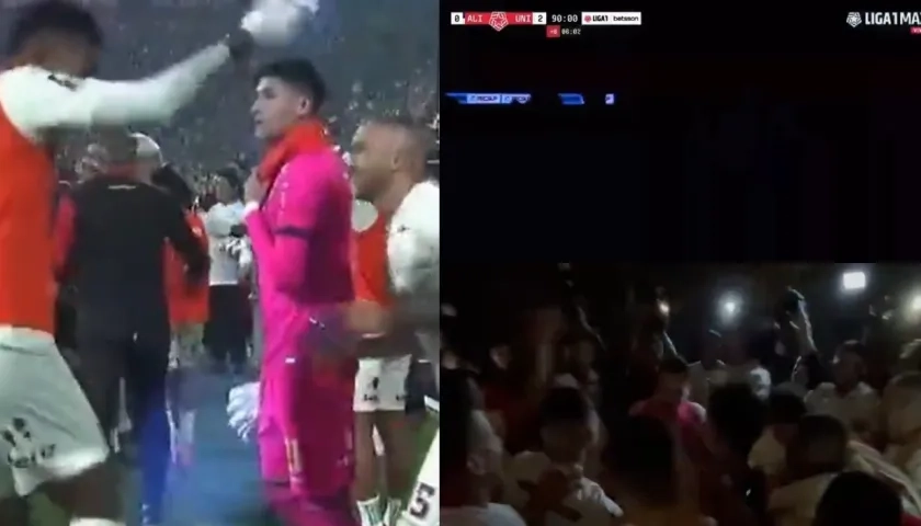 Imágenes de la celebración, en medio de la oscuridad.