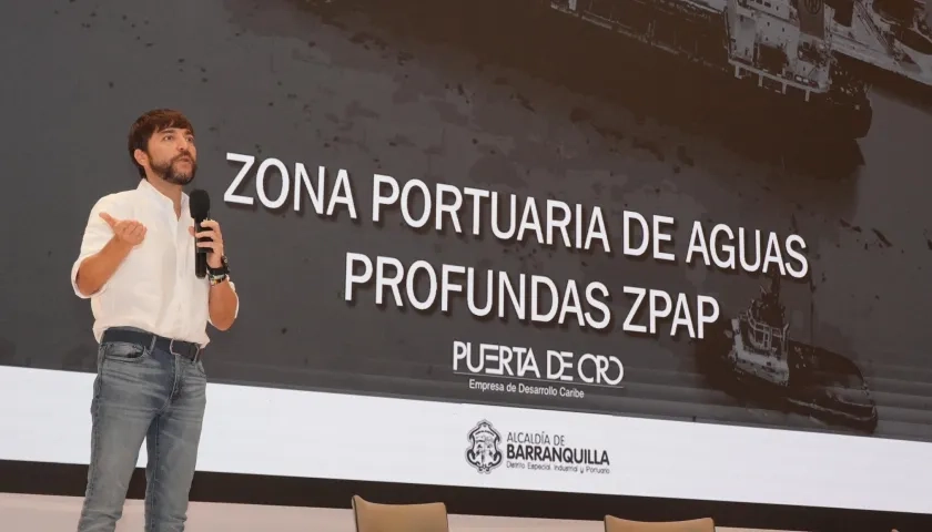 El alcalde Jaime Pumarejo en el foro Expoportuaria de Asoportuaria