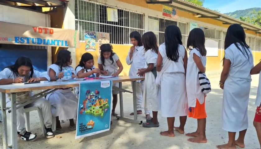 Voto Estudiantil 2023 en la Institución EtnoEducativa Distrital Zalemaku Sertuga, Sierra Nevada de Santa Marta