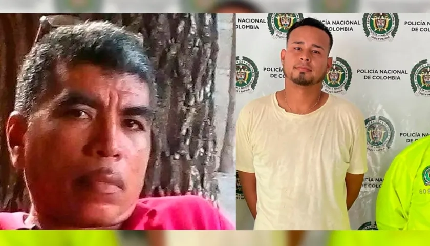 Rodolfo José García Sierra (izquierda), y el presunto homicida Andrés Mauricio Coba Silvera. 