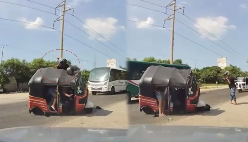 El conductor de la moto no habría sufrido lesiones de gravedad.