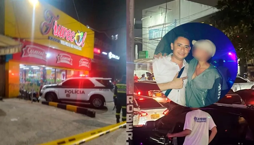 Alex Mancera fue asesinado en este local comercial de la carrera 43. 