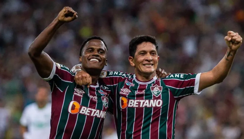 Jhon Arias y Germán Cano, figuras de Fluminense. 