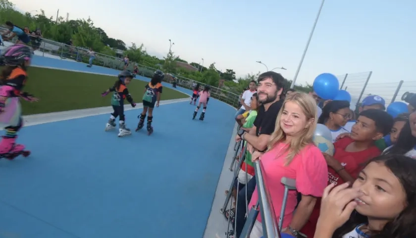 Gobernadora del Atlántico, Elsa Noguera, con el Alcalde de Barranquilla, Jaime Pumarejo.