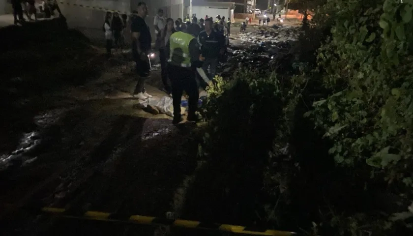 Lugar donde se presentó el homicidio en el barrio El Rubí. 