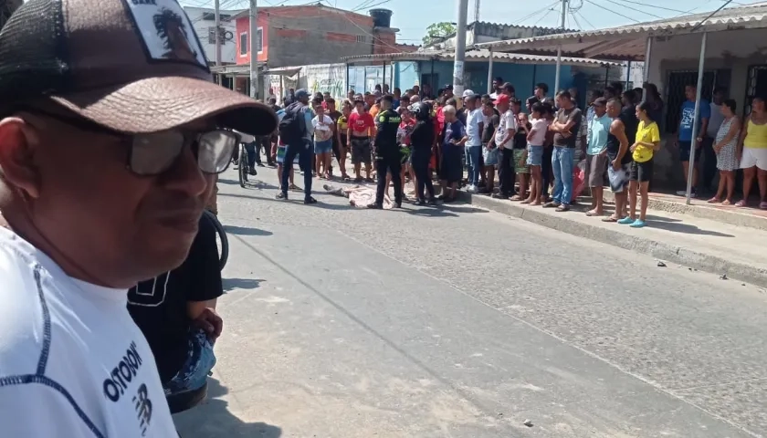 Lugar donde asesinaron al hombre en Malambo.