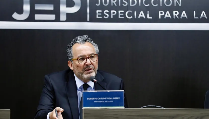 El presidente de la Jurisdicción Especial para la Paz (JEP), magistrado Roberto Vidal. 