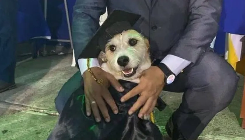 'La mona' en su graduación.