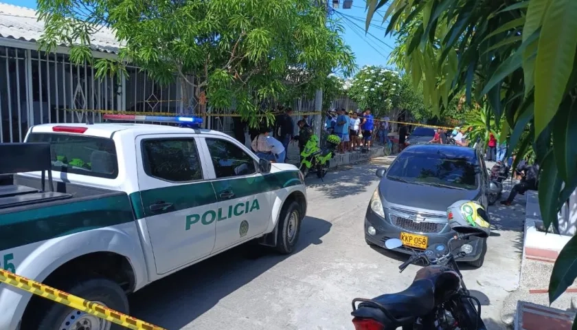 Lugar del asesinato en Villa Olímpica