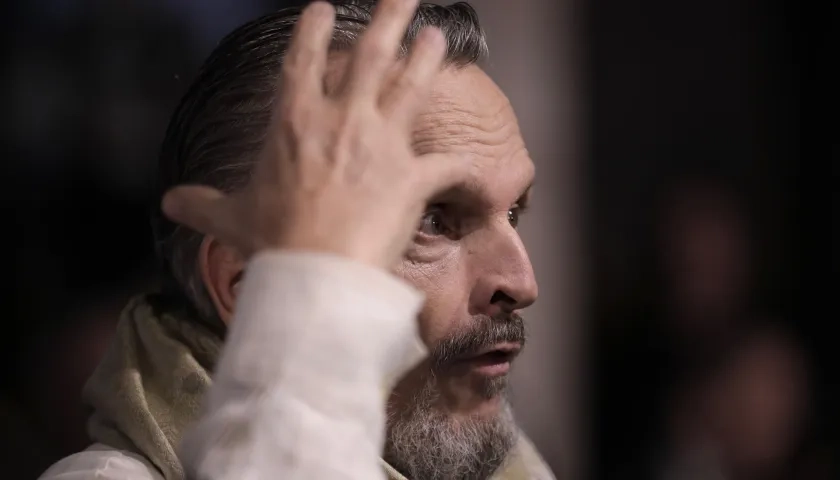 Miguel Bosé, cantante y compositor español.