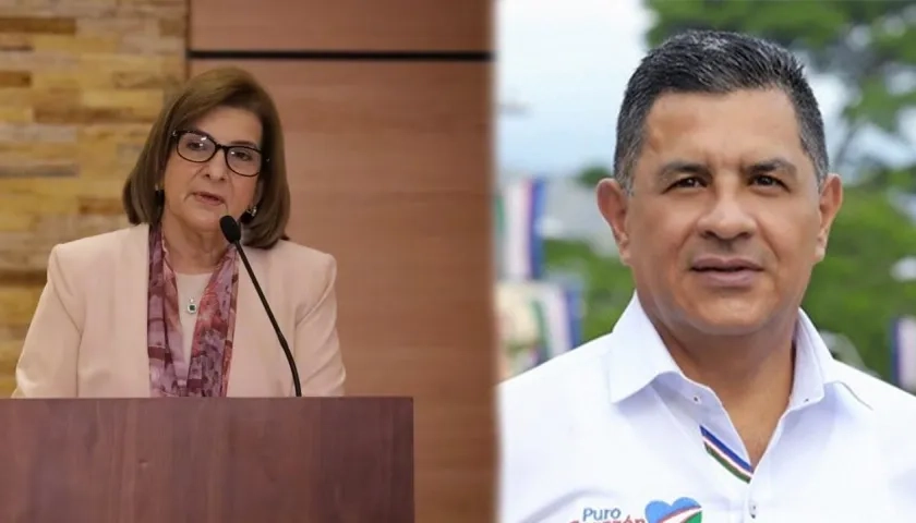 La procuradora Margarita Cabello y el alcalde de Cali, Jorge Iván Ospina.