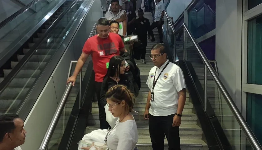 Venezolanos repatriados en Maiquetía. 