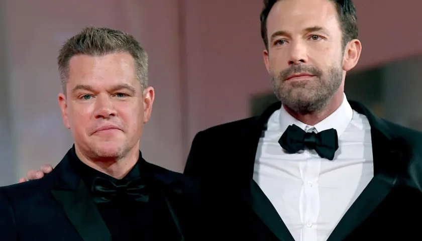 Los actores Matt Damon (I) y Ben Affleck. 