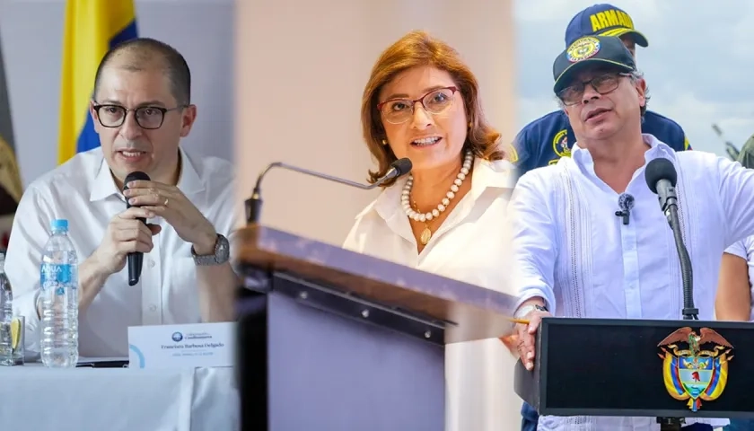 Fiscal Francisco Barbosa, vicefiscal Martha Mancera y el Presidente Petro.