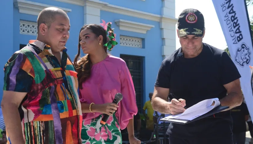 Juan Carlos Ospino, Secretario de Cultura junto al Alex Char, Alcalde de Barranquilla.