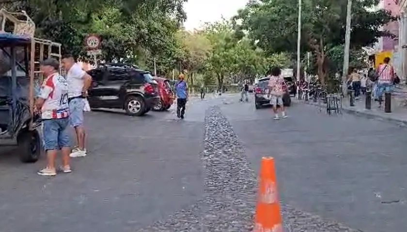 Centro de Barranquilla en la Plaza de San Nicolás.