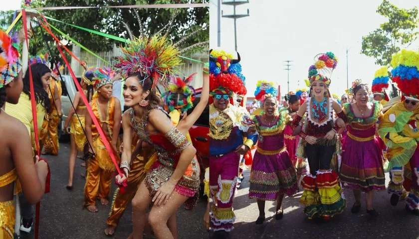 Reina Melissa Cure con las diferentes danzas folclóricas. 