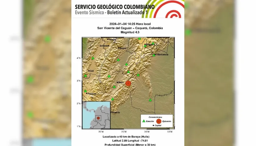 Sismo en Caquetá.