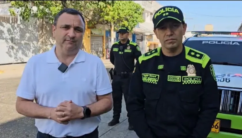  Yesid Turbay Pereira, Secretario Distrital de Seguridad; y el Brigadier General Herbert Benavidez, comandante de la Mebar. 