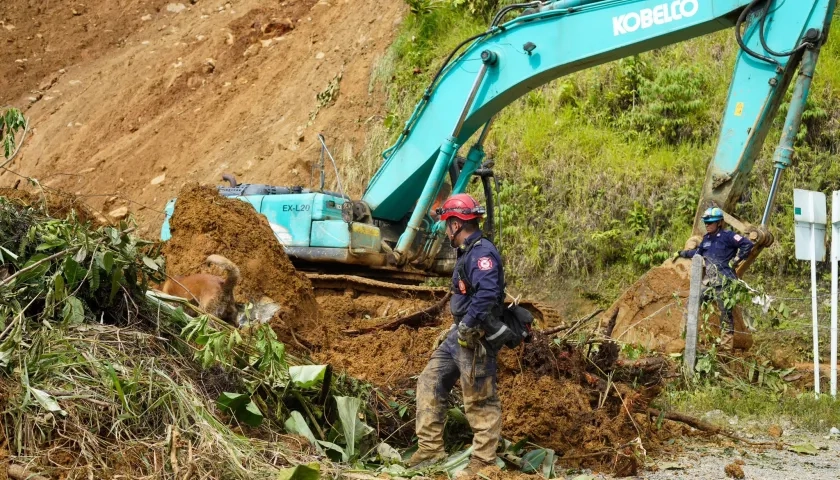 En el rescate de los siete cuerpos participan 115 personas expertas.