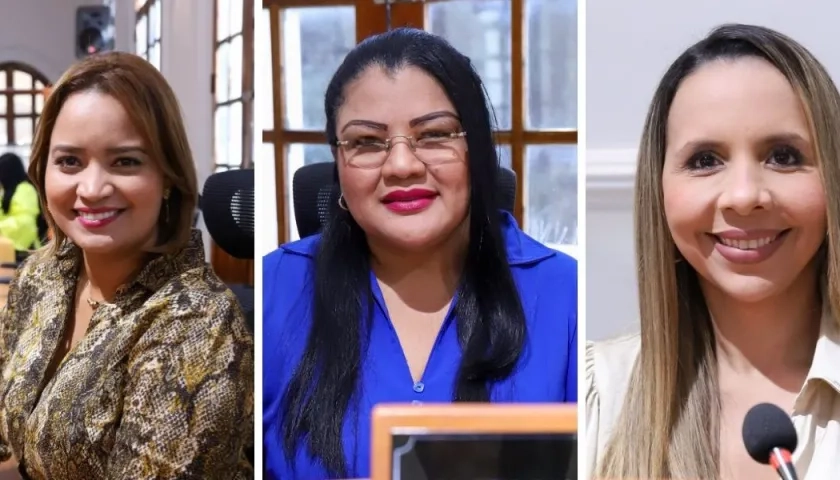 Rosa Jiménez, Marta García y Linda Cabarcas