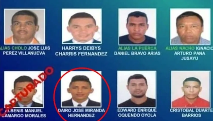 Dairo José Miranda Hernández en el cartel de los más buscados en Santa Marta. 