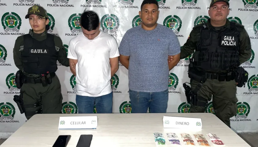 Jaiseth Junior Daza Beleño y Andrés Felipe González Daza, capturados.