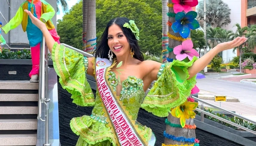 María Kelly, Reina del Carnaval Internacional de Barranquilla en Houston, Texas.