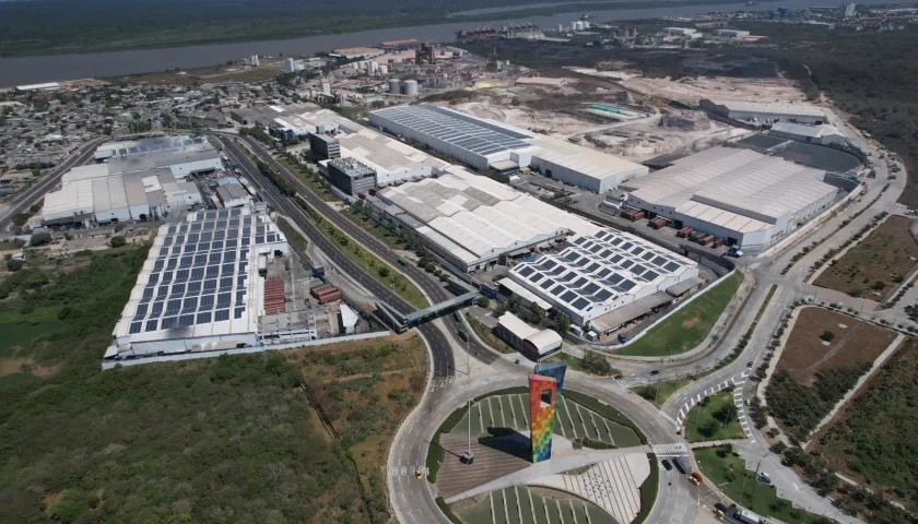 Vista aérea de Tecnoglass en Barranquilla