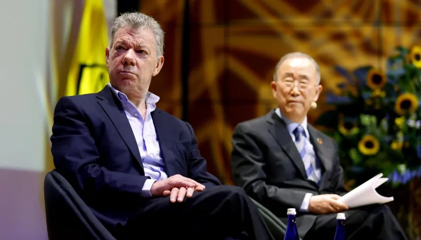 El ex secretario general de la ONU Ban Ki-moon y el expresidente de Colombia Juan Manuel Santos son algunos firmantes de la carta