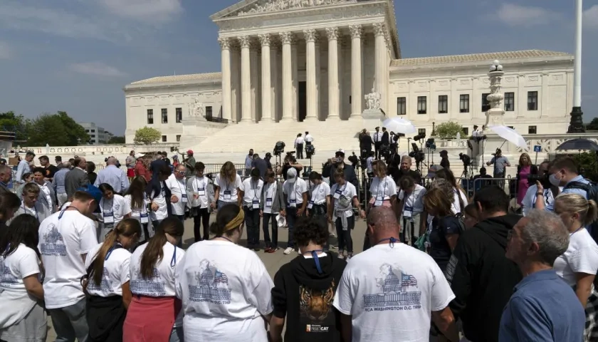 Protesta a favor del aborto en Estados Unidos. 