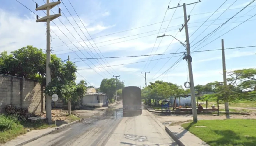 Aspecto del barrio Villanueva, donde ocurrió el ataque a bala. 