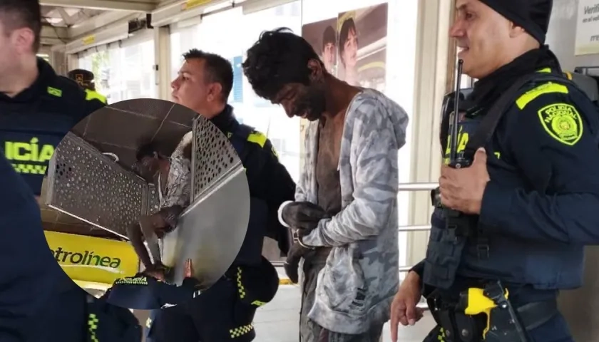 Se quedó dormido en el techo de una estación.