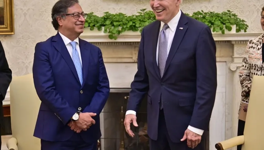 El Presidente Gustavo Petro y el mandatario de Estados Unidos, Joe Biden.