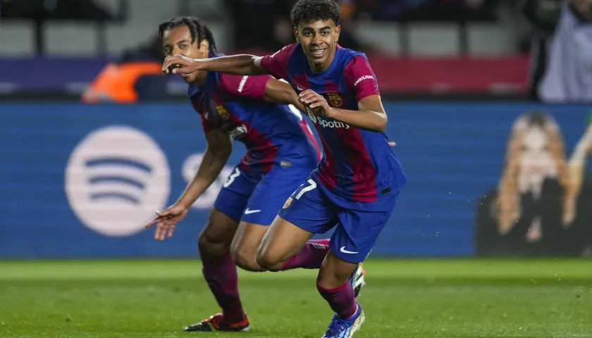 Yamal, de 16 años, hizo el único gol del partido.