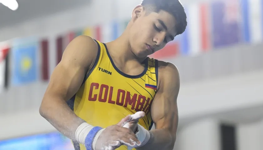 Ángel Barajas, gimnasta colombiano. 