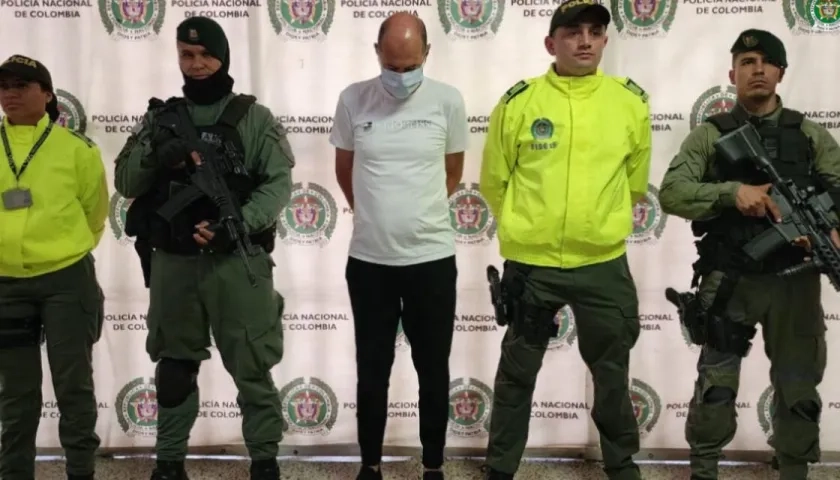 León Darío Peláez Trujillo, conocido como alias 'El flaco', capturado